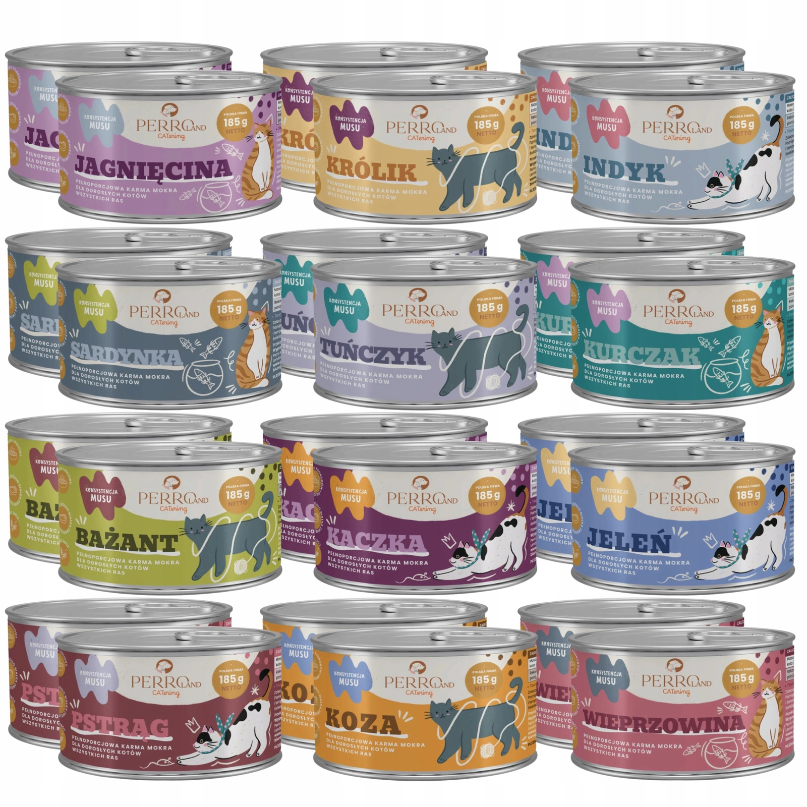 Perro PERROland CATering mix smaków pasztet adult 185 g × 24