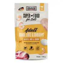 MAC's Superfood kaczka, krewetki, kurczak kawałki adult 100 g