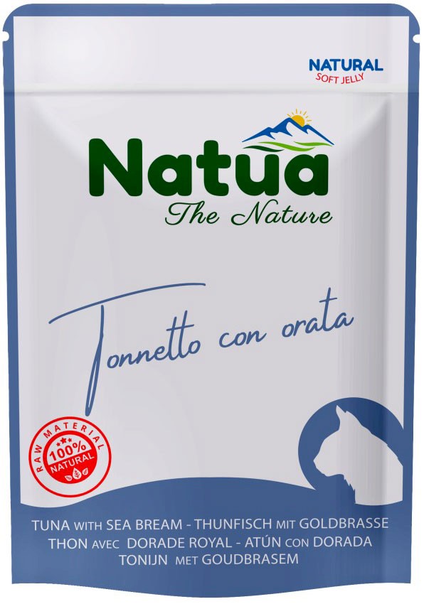 Natua Natural tuńczyk, dorada w galaretce adult 70 g