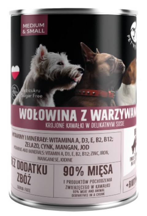 PetRepublic wołowina adult małe i średnie rasy 400 g