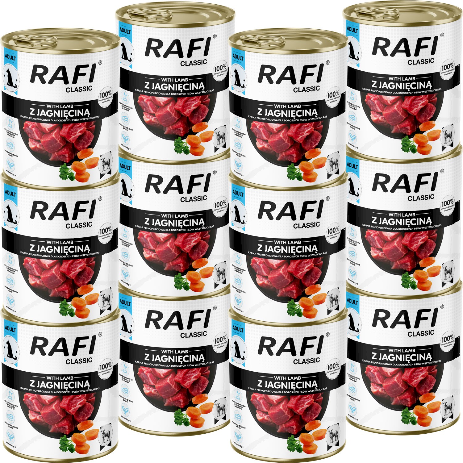 Dolina Noteci Rafi Classic jagnięcina adult 800 g × 12