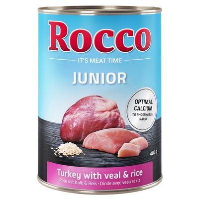 Rocco cielęcina, indyk junior 400 g × 24