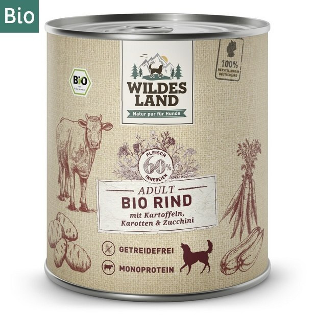 Wildes Land Bio wołowina adult 800 g