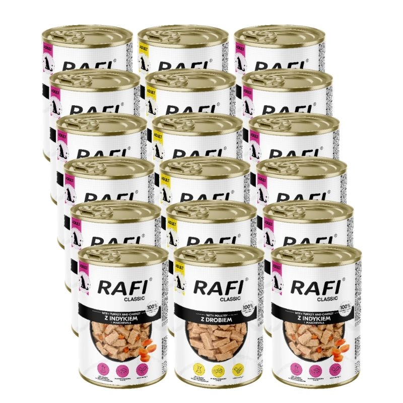Rafi Classic mix smaków w sosie 1,24 kg × 18