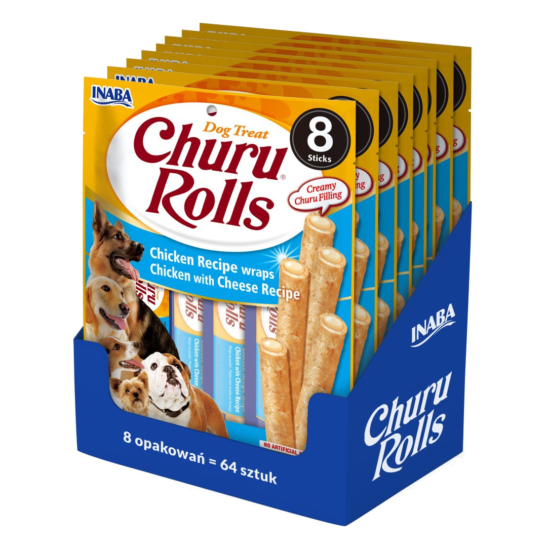 Inaba Churu Rolls kurczak, ser 96 g × 8