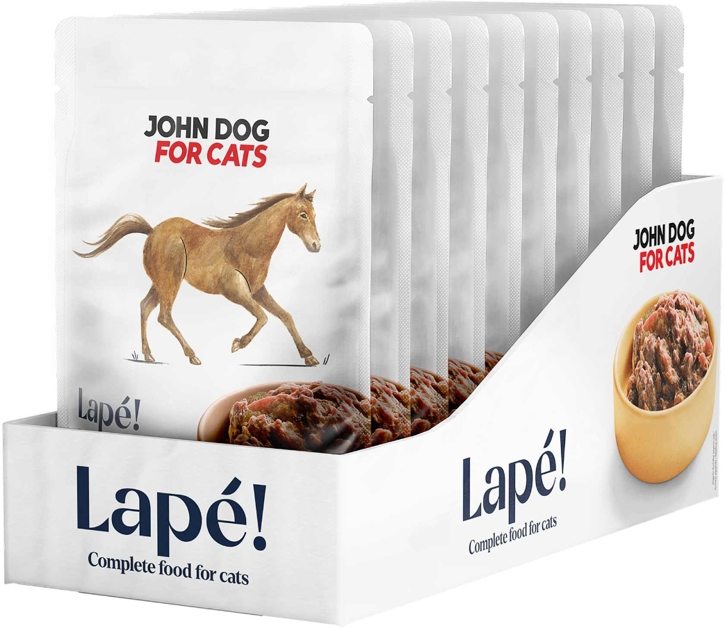 John Dog Lapé konina w bulionie adult 100 g × 10