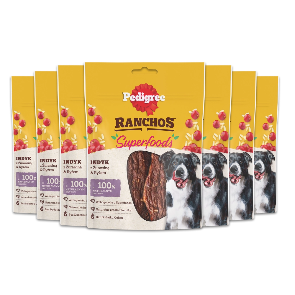 Pedigree Ranchos Superfoods indyk adult 70 g × 7
