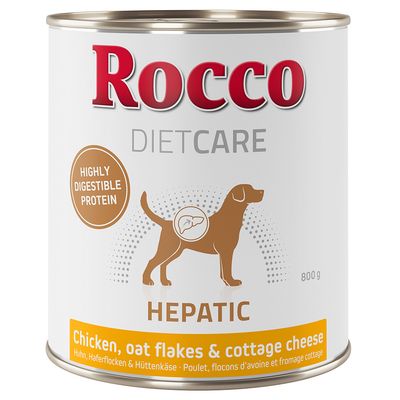 Rocco Diet Care Hepatic kurczak z płatkami owsianymi i twarogiem 800 g × 6