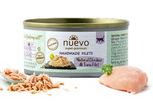 Nuevo Handmade kurczak, tuńczyk w galaretce 70 g