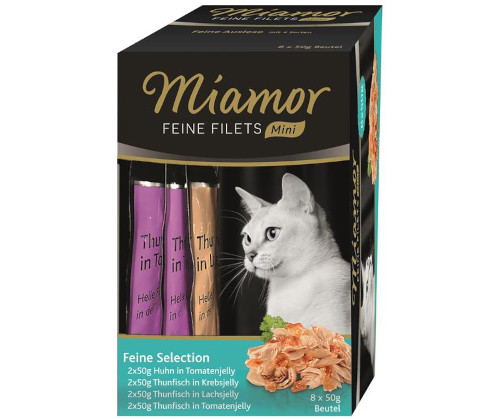 Miamor Feine Filets Mini mix smaków kawałki 50 g × 8