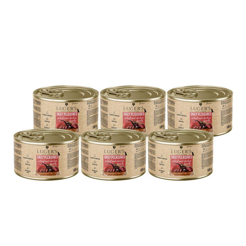 Luger's Daily Pleasures Sterilised kurczak, wołowina 185 g × 6