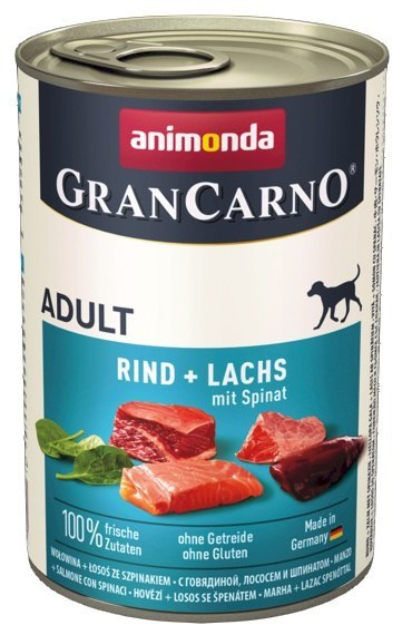 Animonda GranCarno wołowina, łosoś ze szpinakiem adult 400 g