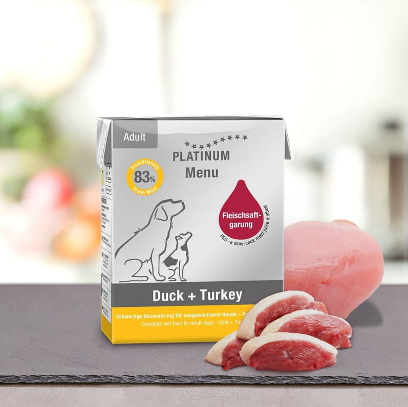 Platinum Menu indyk, kaczka adult 375 g