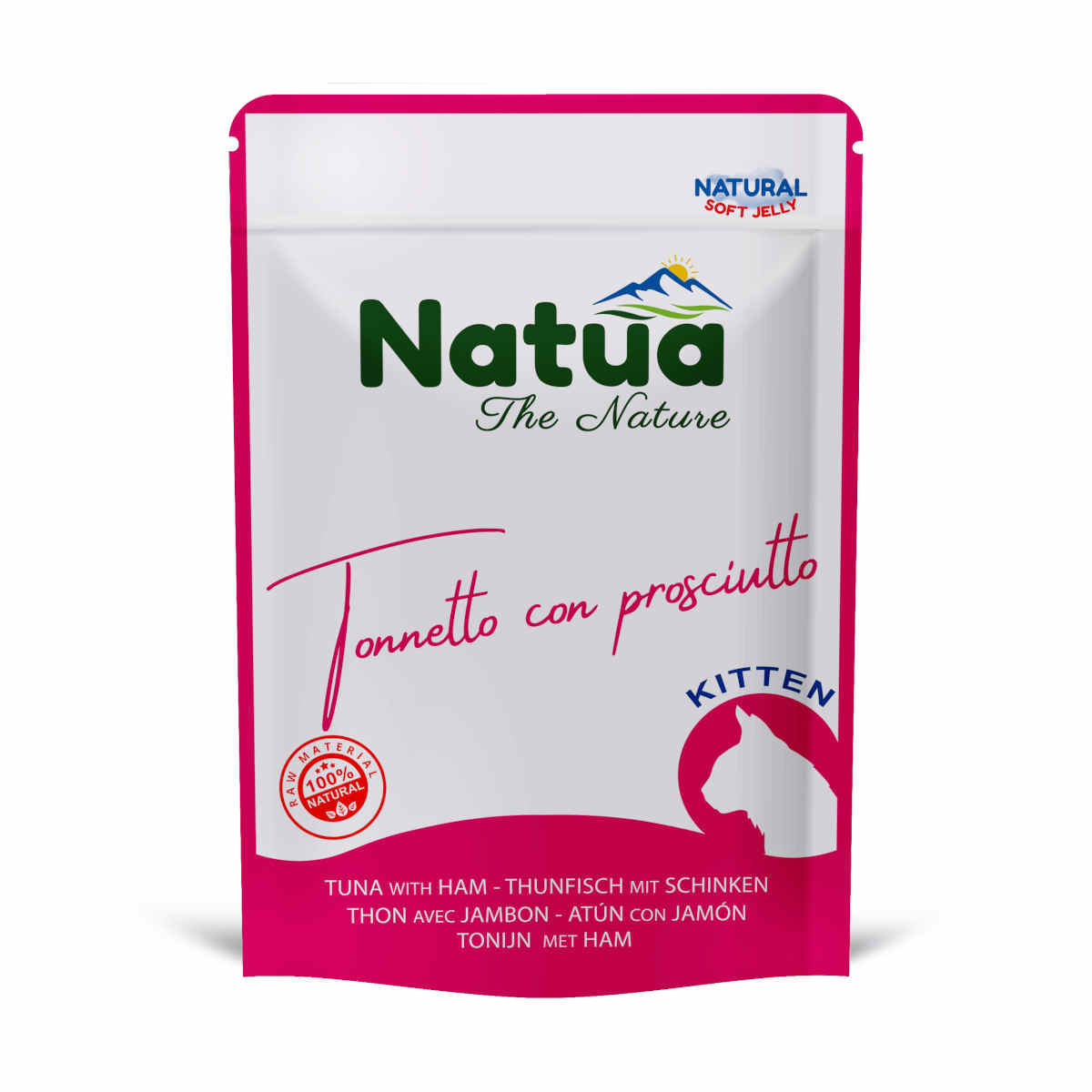 Natua Natural szynka, tuńczyk w galaretce kitten 70 g