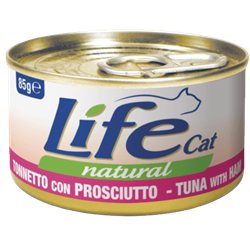 Life Cat Natural szynka, tuńczyk w bulionie 85 g