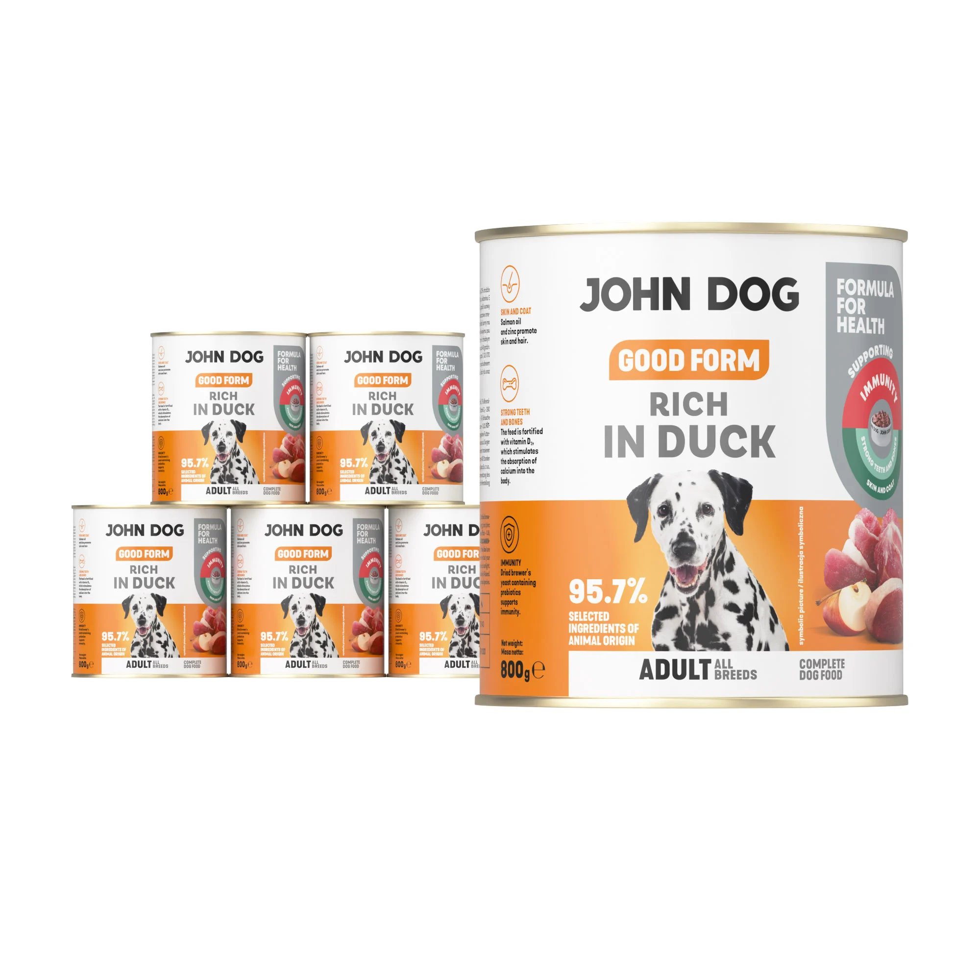 John Dog Good Form kaczka adult 800 g × 6