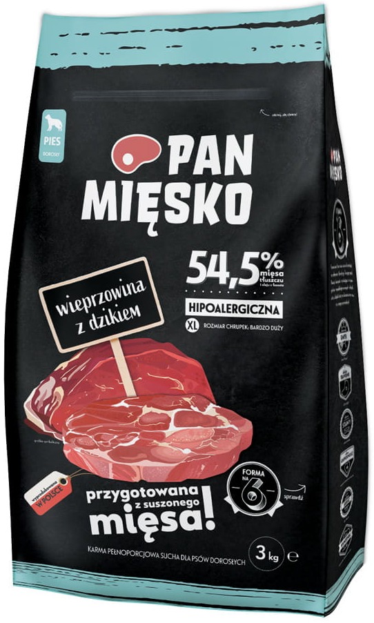 Pan Mięsko dziczyzna, wieprzowina adult duże rasy 3 kg
