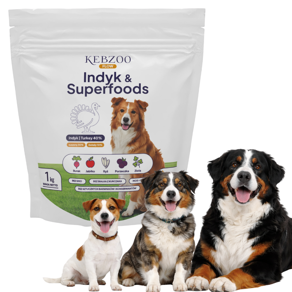 Kebzoo Flow indyk adult 1 kg