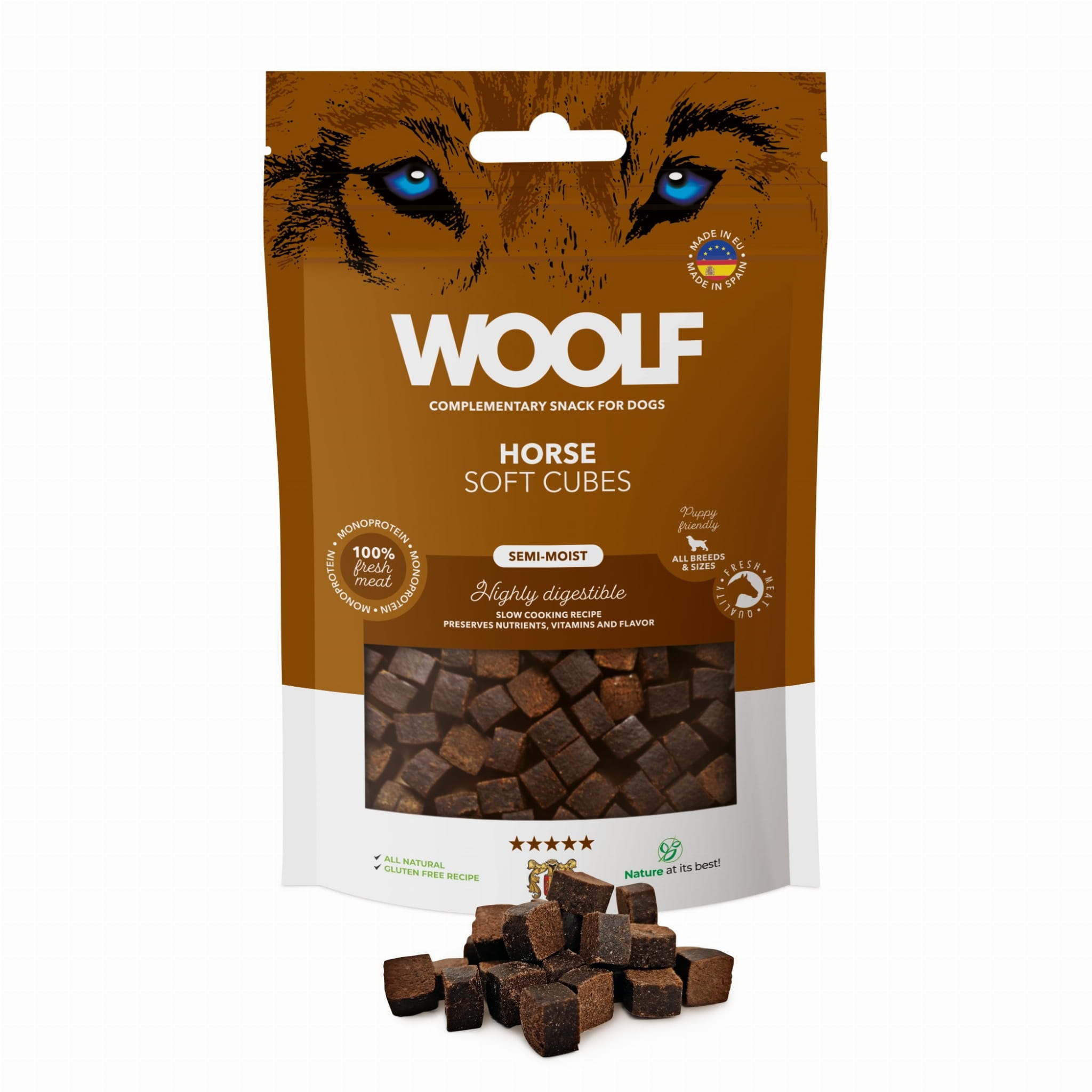 Woolf Soft Cubes konina 100 g