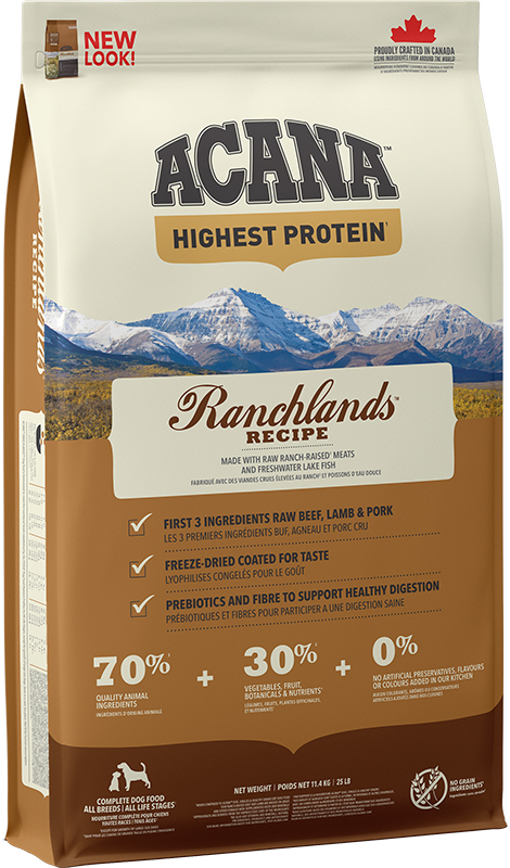 Acana Highest Protein bizon, jagnięcina, wołowina 11,4 kg