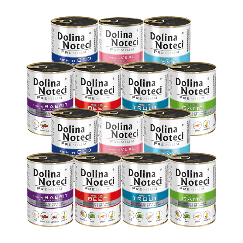 Dolina Noteci Premium cielęcina, dorsz, dziczyzna, jagnięcina, królik, pstrąg, wołowina adult 400 g × 14