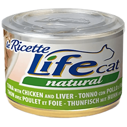 Life Cat Le Ricette kurczak, tuńczyk, wątróbka w bulionie 150 g