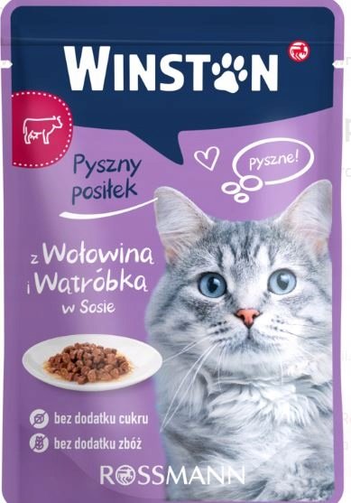 Winston wołowina, wątróbka w sosie adult 100 g