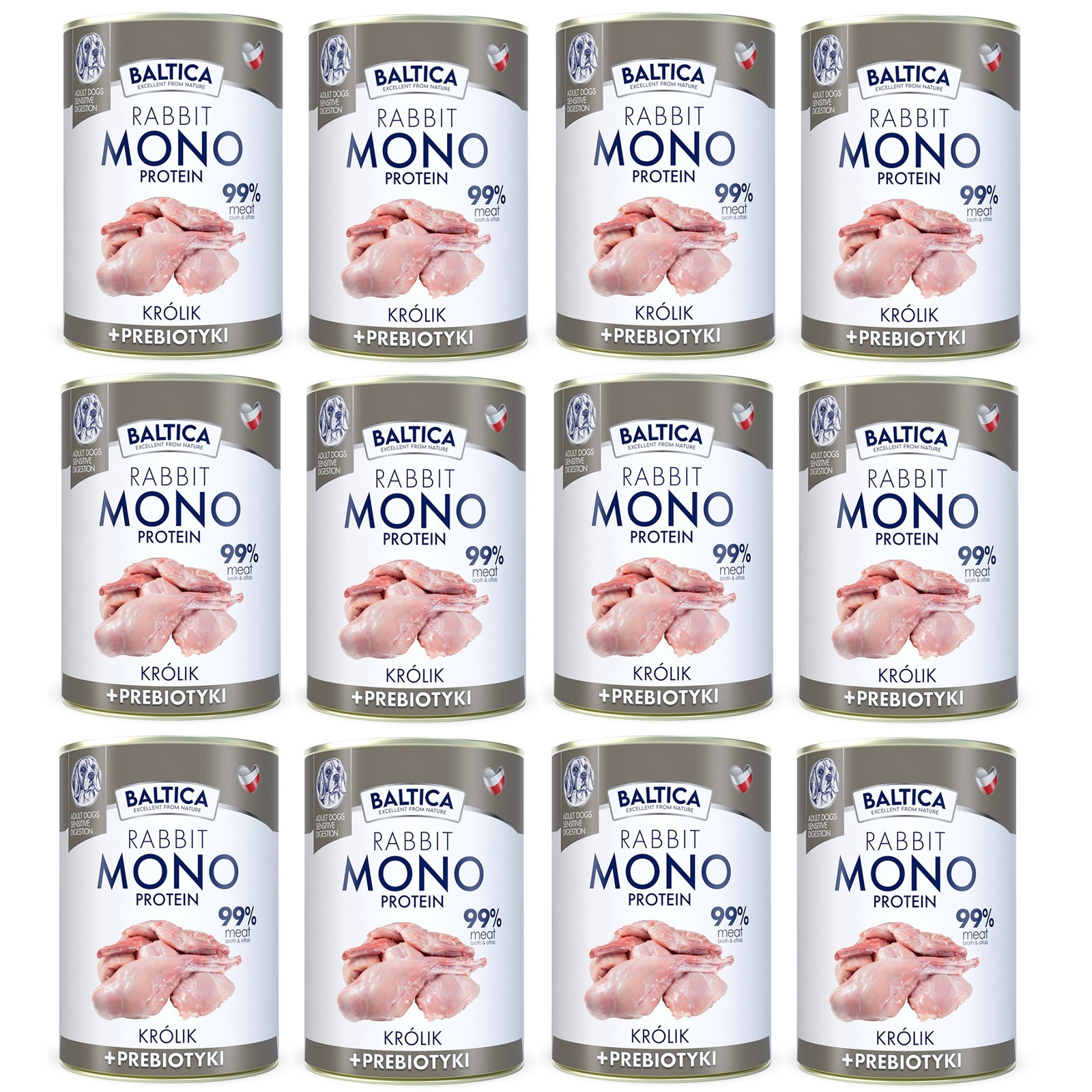 Baltica Monoprotein królik 400 g × 12