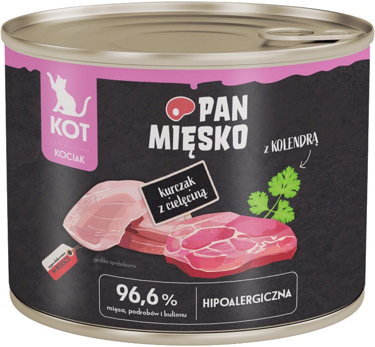 Pan Mięsko cielęcina, kurczak kitten 200 g