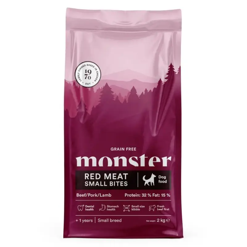 Monster Dog Grain Free Small Bites czerwone mięso adult małe rasy 2 kg