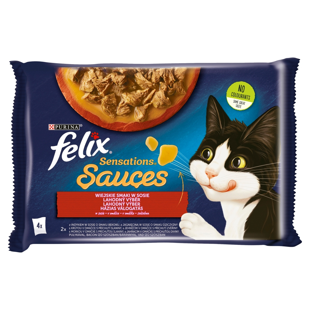 Purina Felix Sensations Sauces mix smaków w sosie 85 g × 4