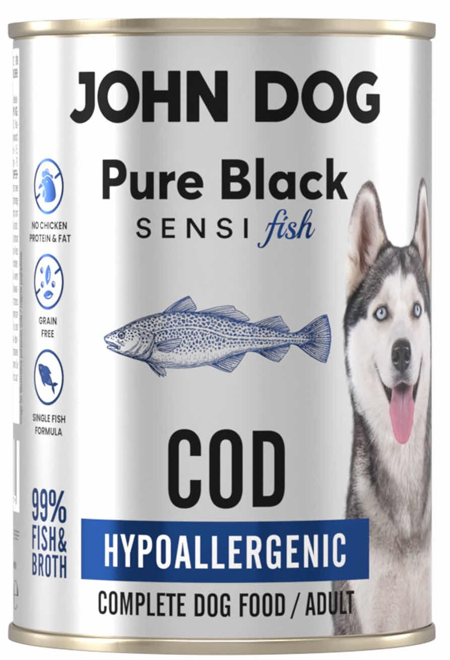 John Dog Pure Black Sensi dorsz adult 400 g