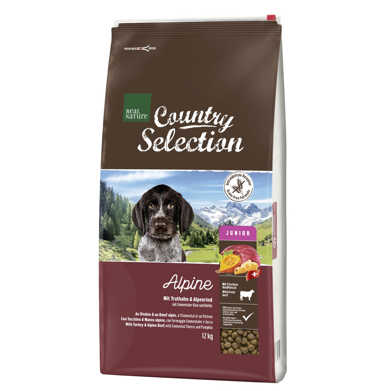REAL NATURE Country Selection indyk, wołowina puppy 12 kg
