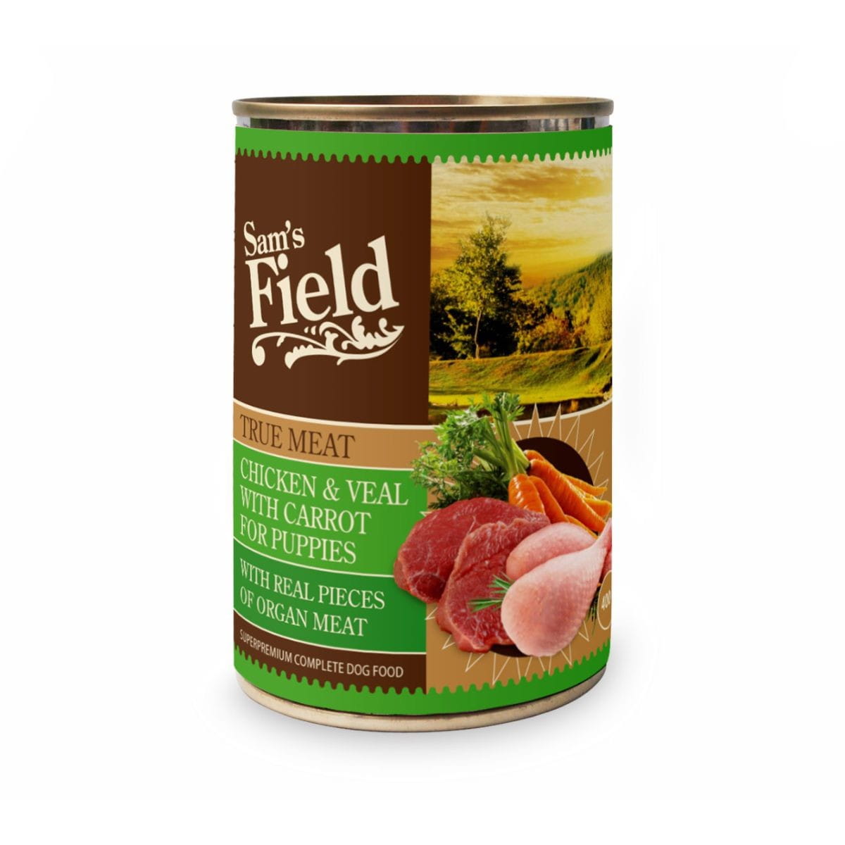 Sam's Field kurczak, cielęcina puppy 400 g