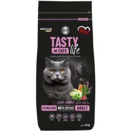 Dogs Plate Tasty Cats Life Sterilised królik adult 1,5 kg