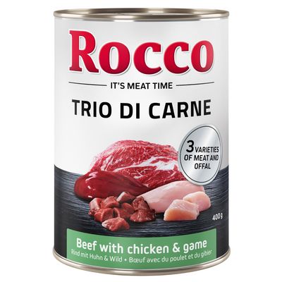 Rocco Classic dziczyzna, kurczak, wołowina adult 400 g × 6