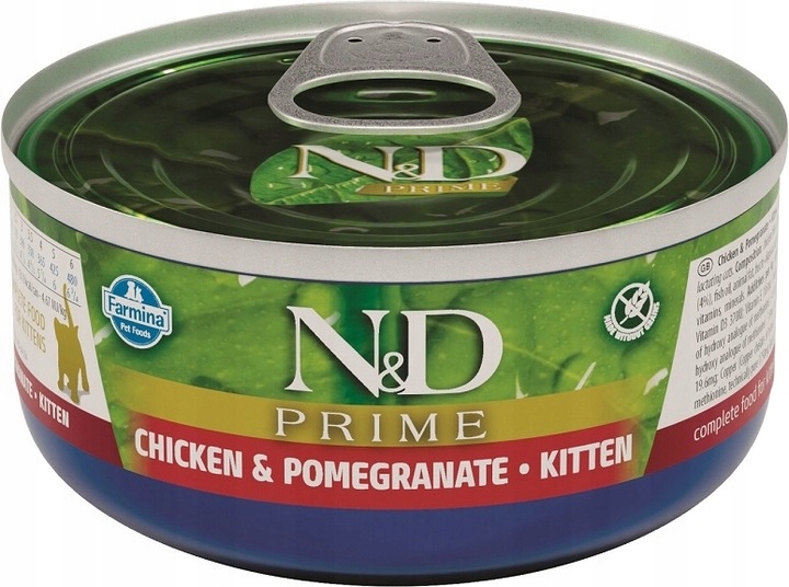Farmina N&D Prime kurczak z granatem kitten 70 g