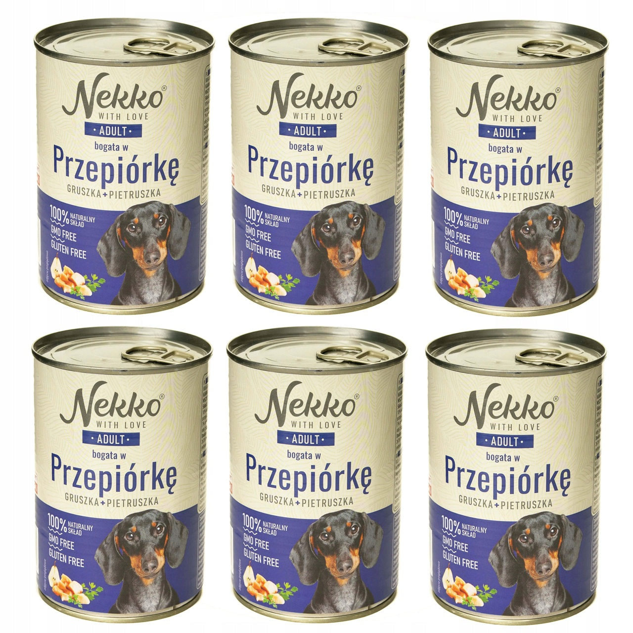 Nekko przepiórka z gruszką i pietruszką adult 400 g × 6