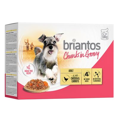 Briantos Chunks kurczak z marchewką 100 g × 48