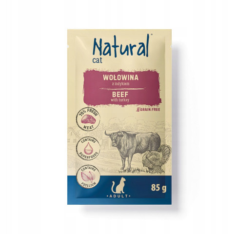Natural wołowina z indykiem adult 85 g