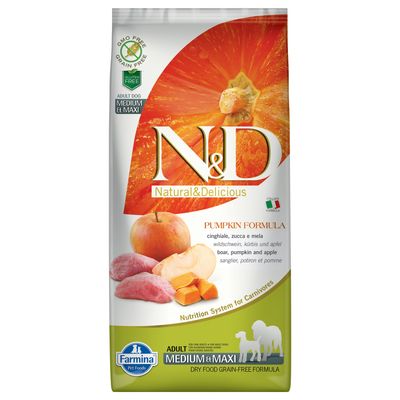 Farmina N&D Pumpkin dzik adult średnie rasy, duże rasy 12 kg × 2