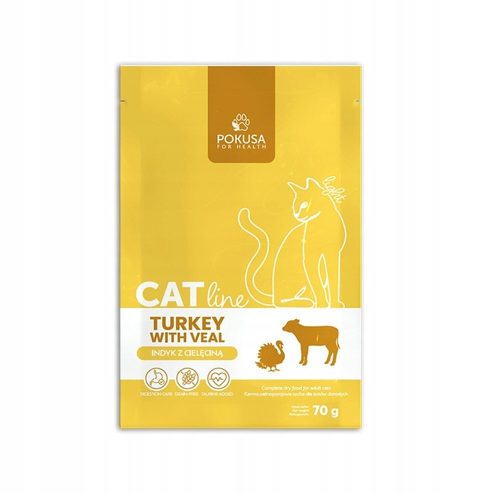 Pokusa CatLine Light indyk z cielęciną adult 70 g