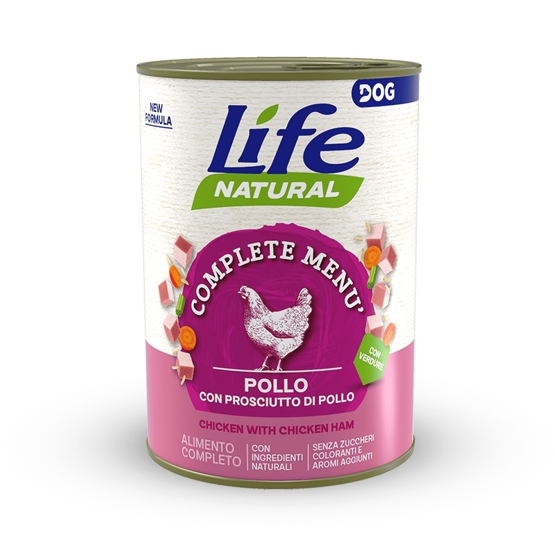 Life Dog kurczak, szynka 400 g