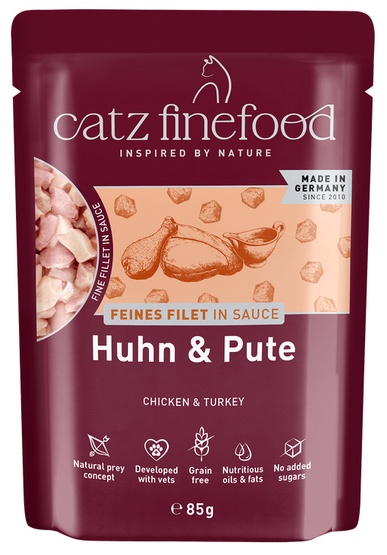 Catz Finefood Feines Filet indyk, kurczak w sosie adult 85 g
