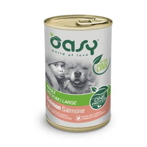 Oasy One Protein łosoś adult średnie rasy, duże rasy 400 g