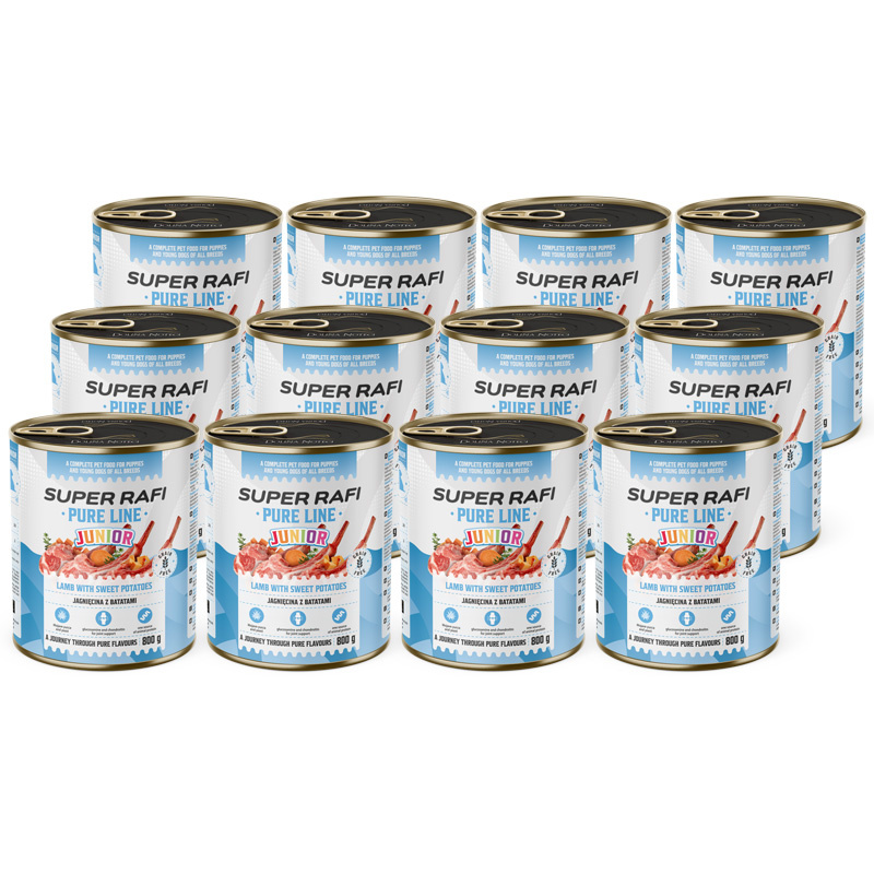 Rafi Pure Line jagnięcina puppy 800 g × 12