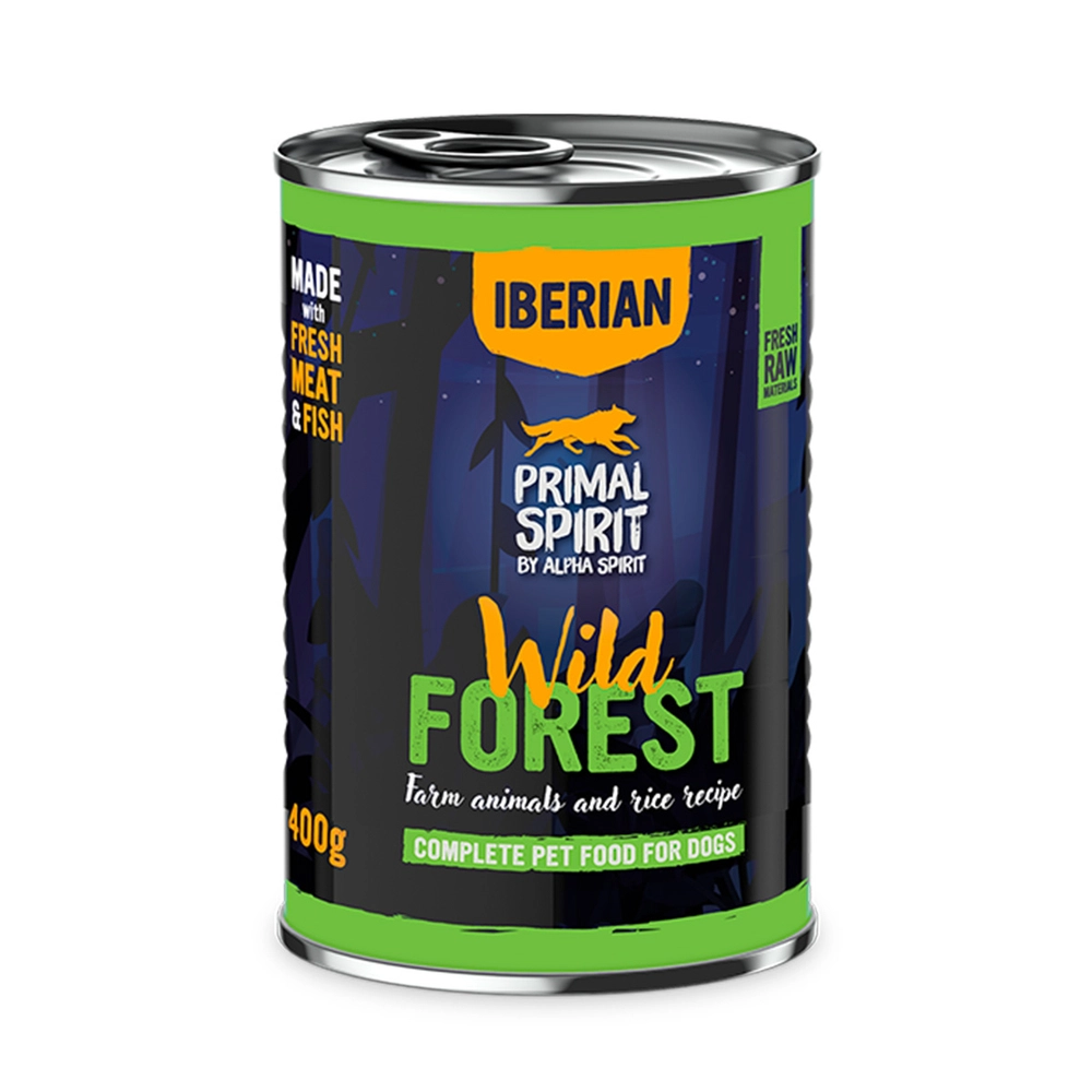 Primal Spirit Iberian indyk, wieprzowina adult 400 g