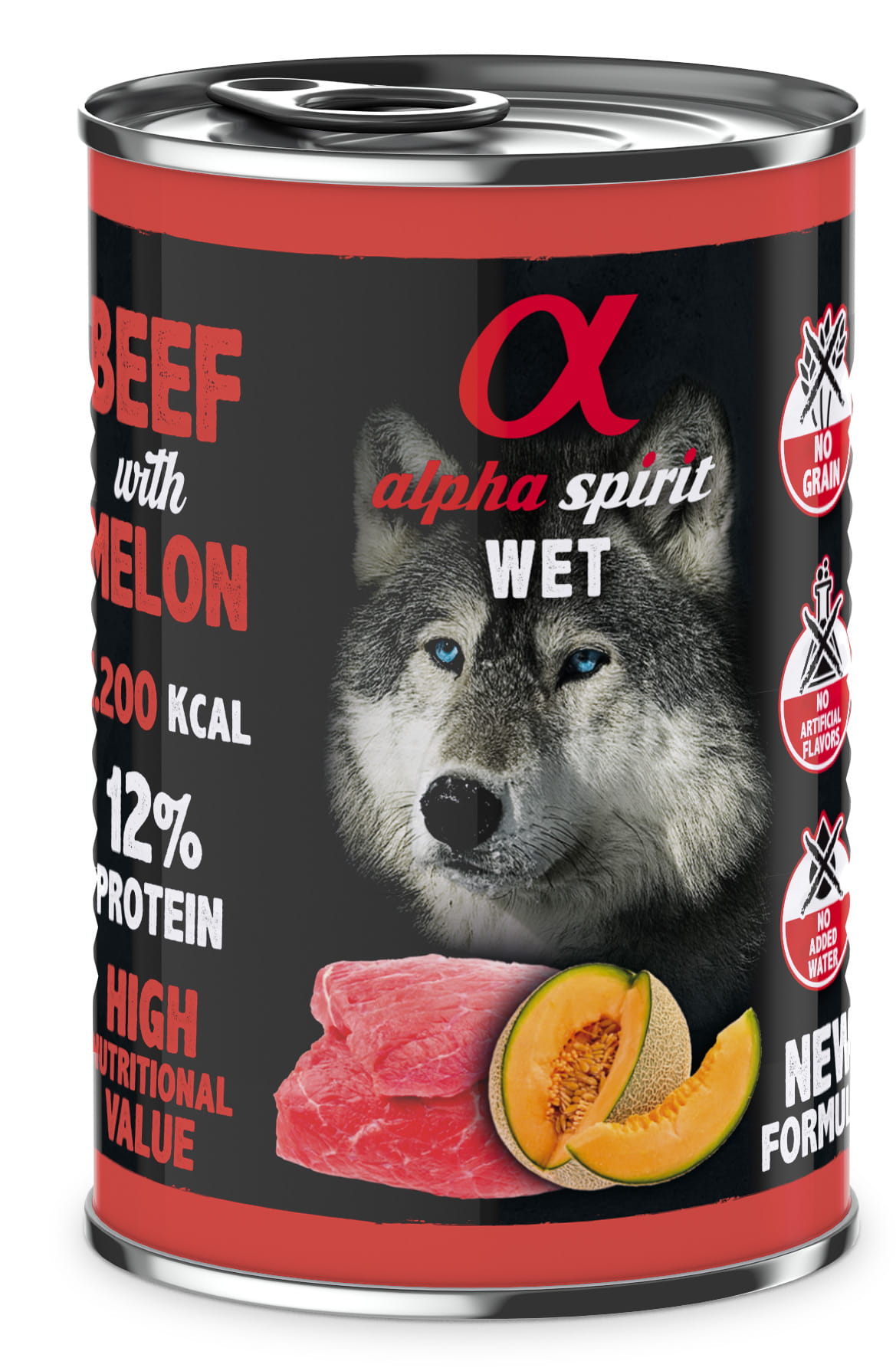 Alpha Spirit WET Mono wołowina z melonem 400 g