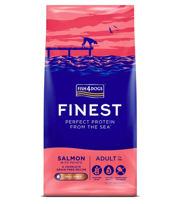 Fish4Dogs Finest łosoś adult małe rasy 6 kg × 2