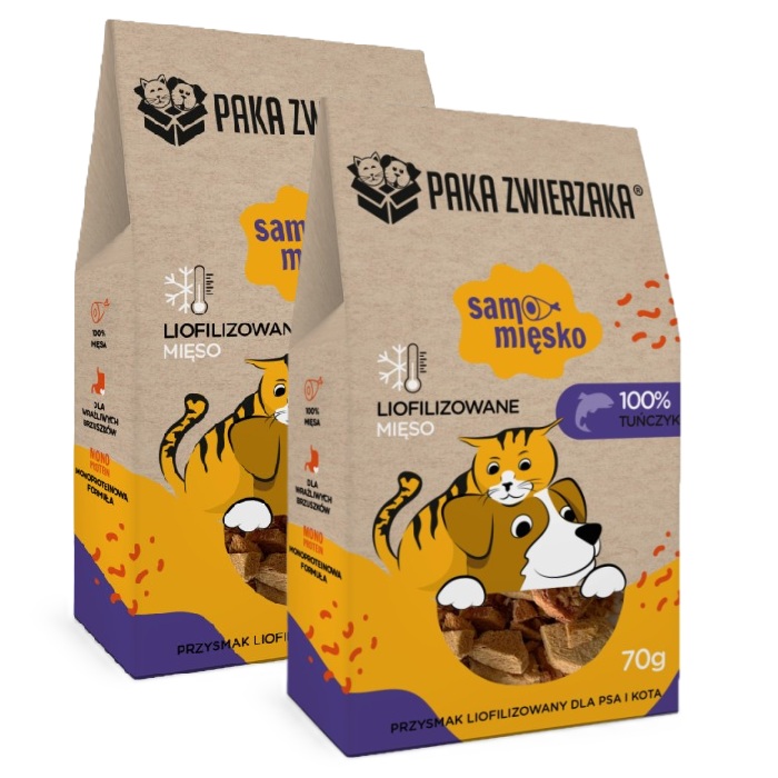Paka Zwierzaka Samo Mięsko tuńczyk 70 g × 2